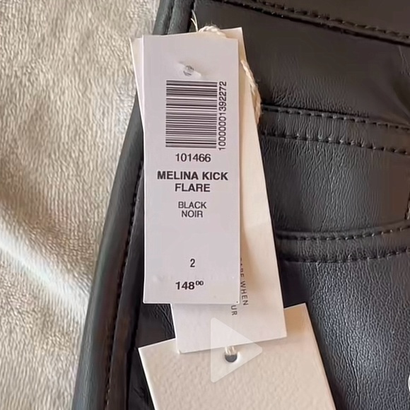 The Melina Kick Flare Pant High-waisted Vegan Leather kick-flare pants NWT 2 - Picture 4 of 5